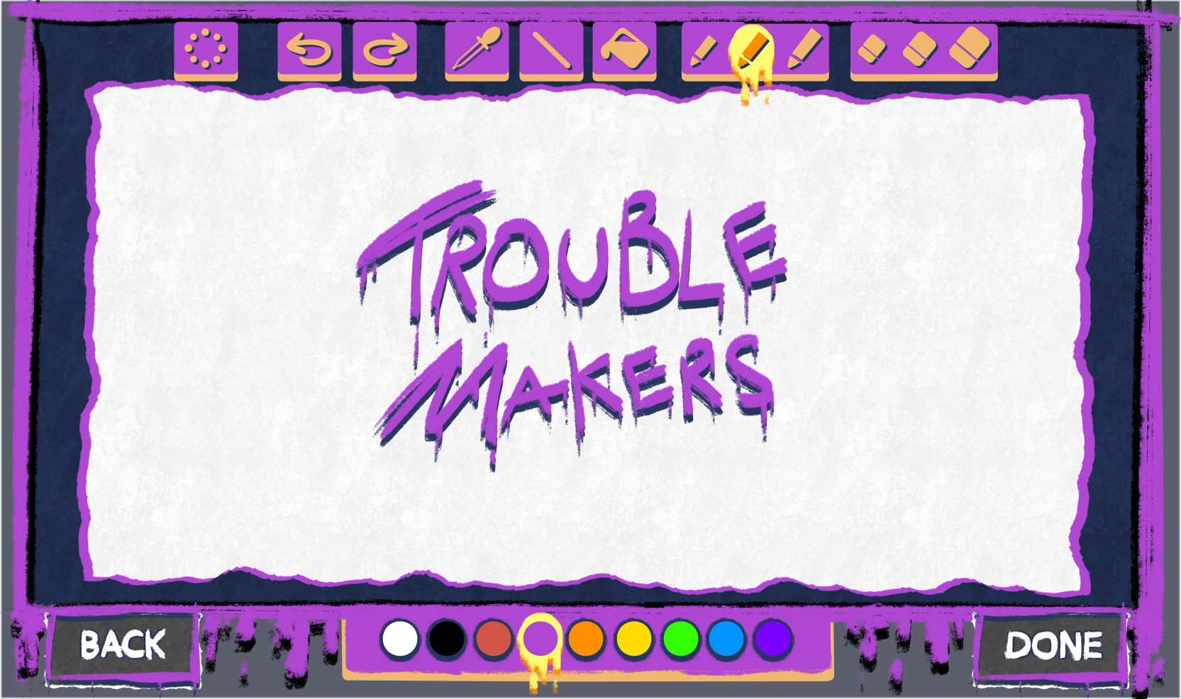 UI mock-up and logo for drawing pad.