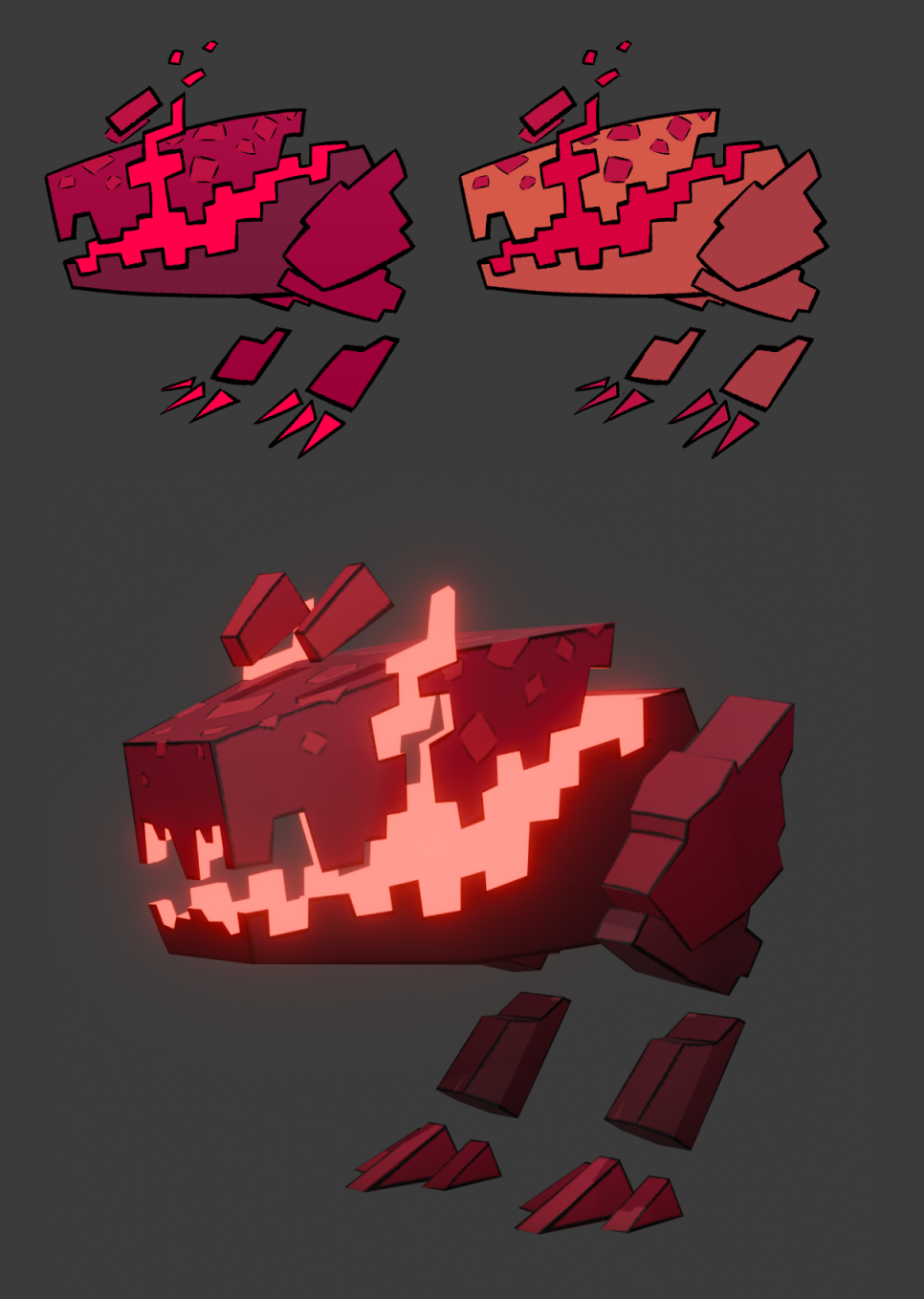 Enemy concept design and finalised 3D model for Arvo! The Outback Delivery Game.