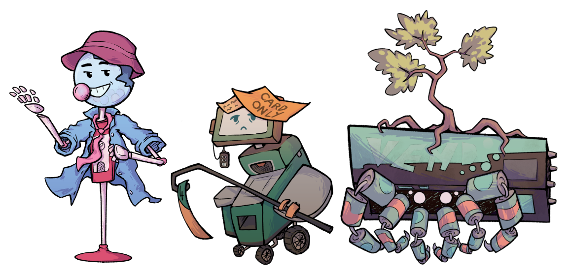 NPC character designs for Arvo! The Outback Delivery Game.